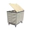 Steele Canvas Basket 12 BU Permanent Truck Natural Canvas w/Grey Vinyl - 3in Casters - Lockable Wood Cover - Lock Rod 92LW12CNATVGRYW3-LR - alternate 2